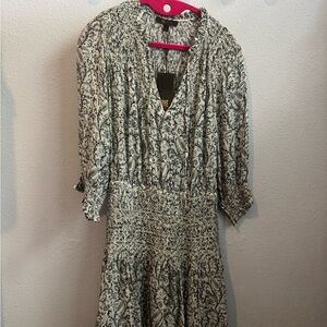 NWT Frye Blue Floral Mini Dress Sz Large